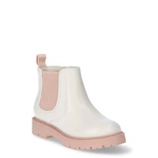 Wonder Nation Big Girls Chelsea Boot Size 6 Youth Bone/Pink --336--