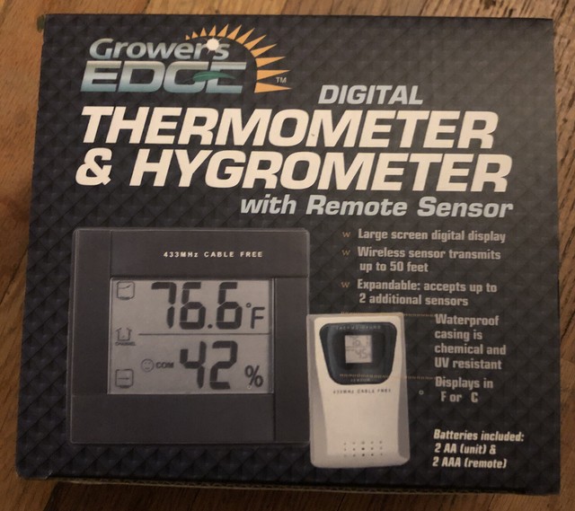 growers edge thermometer and hygrometer