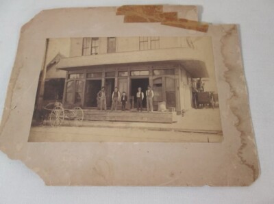 Antique 1897 Photo Feed Store McKinney Ave Dallas Texas Original B&W Photograph