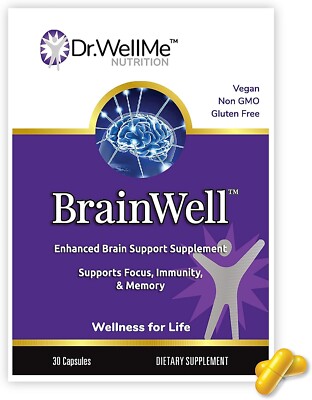 (2 Boxes) Dr.WellMe Nutrition BrainWell Enhanced Brain Formula 60 Caps EXP:08/25