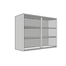 Natural Oak Flat Pack Kitchen Wall Units-Carcass 300mm to 1000mm-720mm High