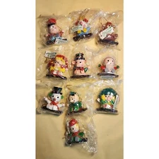 Vintage Jasco Tree Swings Christmas Ornaments With Tags 3" Lot of 10