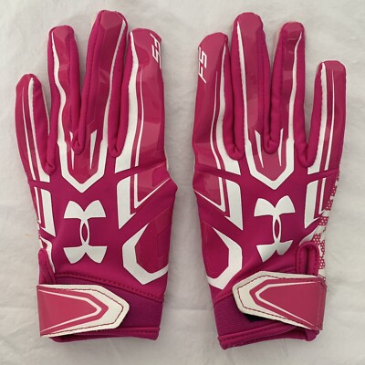 under armour youth pink football gloves