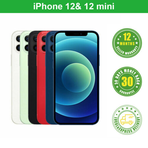 New Apple iPhone 12 Mini Unlocked 64/128/256GB Colours 5G Mobile FREE EXPRESS