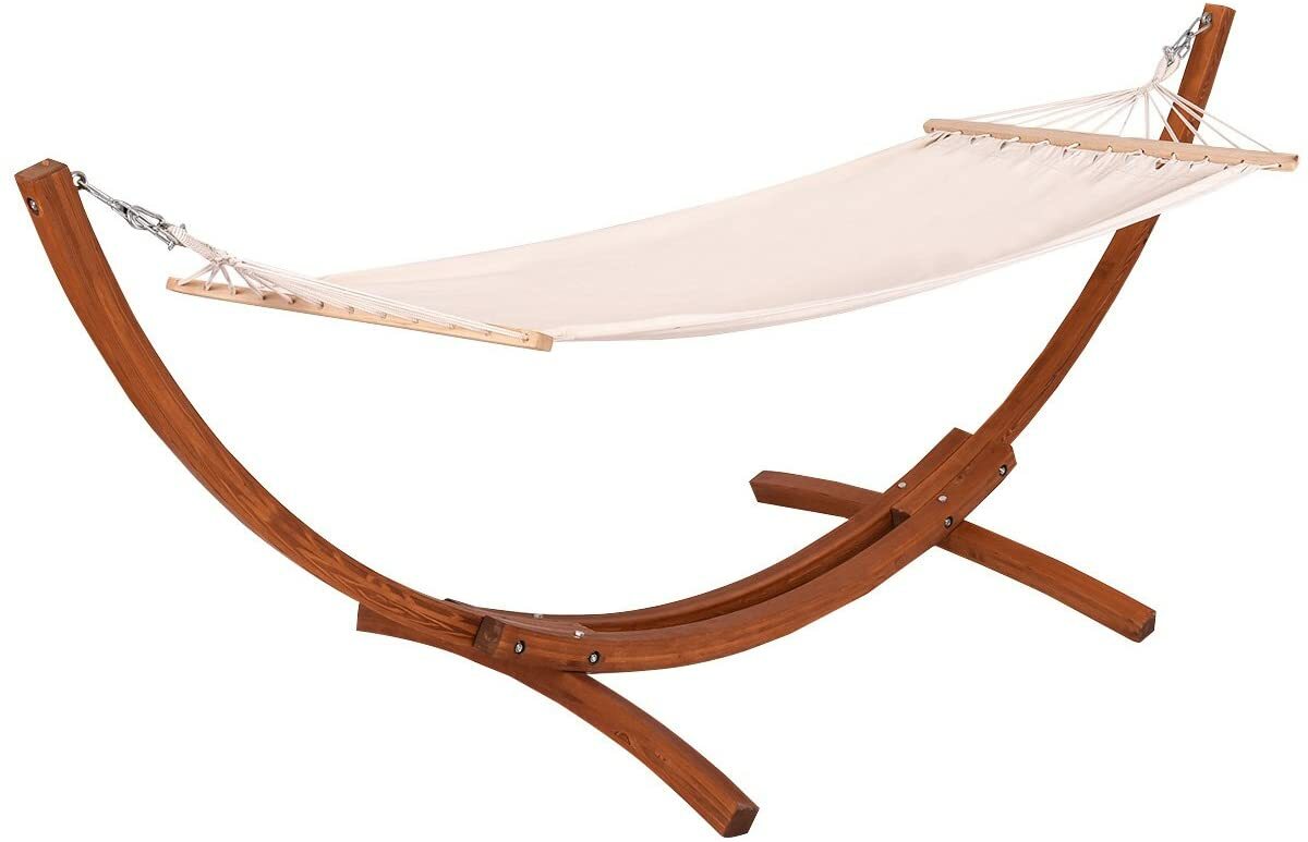 Hängematte mit Gestell Holz Hängemattengestell