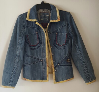 Blue Willi s Vintage Denmark Design Denim Jacket Women's Size Small VG Pre-owned