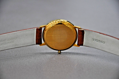 TISSOT oro massiccio EXTRA PIATTO anno 1985, d'epoca, NOS swiss made, FULL SET - Foto 9 di 11