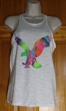 FAVORITE canotta donna multicolore uccellino bianco taglia S