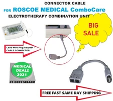 Grey CONNECTOR CABLE for Roscoe Medical ComboCare Electrotherapy Combo 1&2 