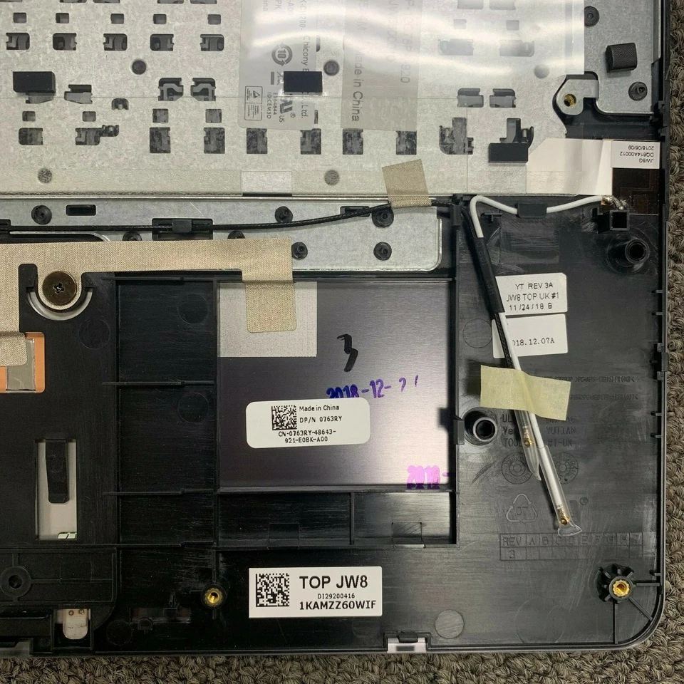 NEW Dell Vostro 5480 Keyboard Palmrest Bezel Assy Portuguese Layout DXFPK - Image 4 of 4