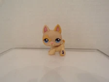 Littlest Pet Shop~#1447~German Shepherd~Puppy Dog~Beige~Eye Patch~Blue Dot Eyes