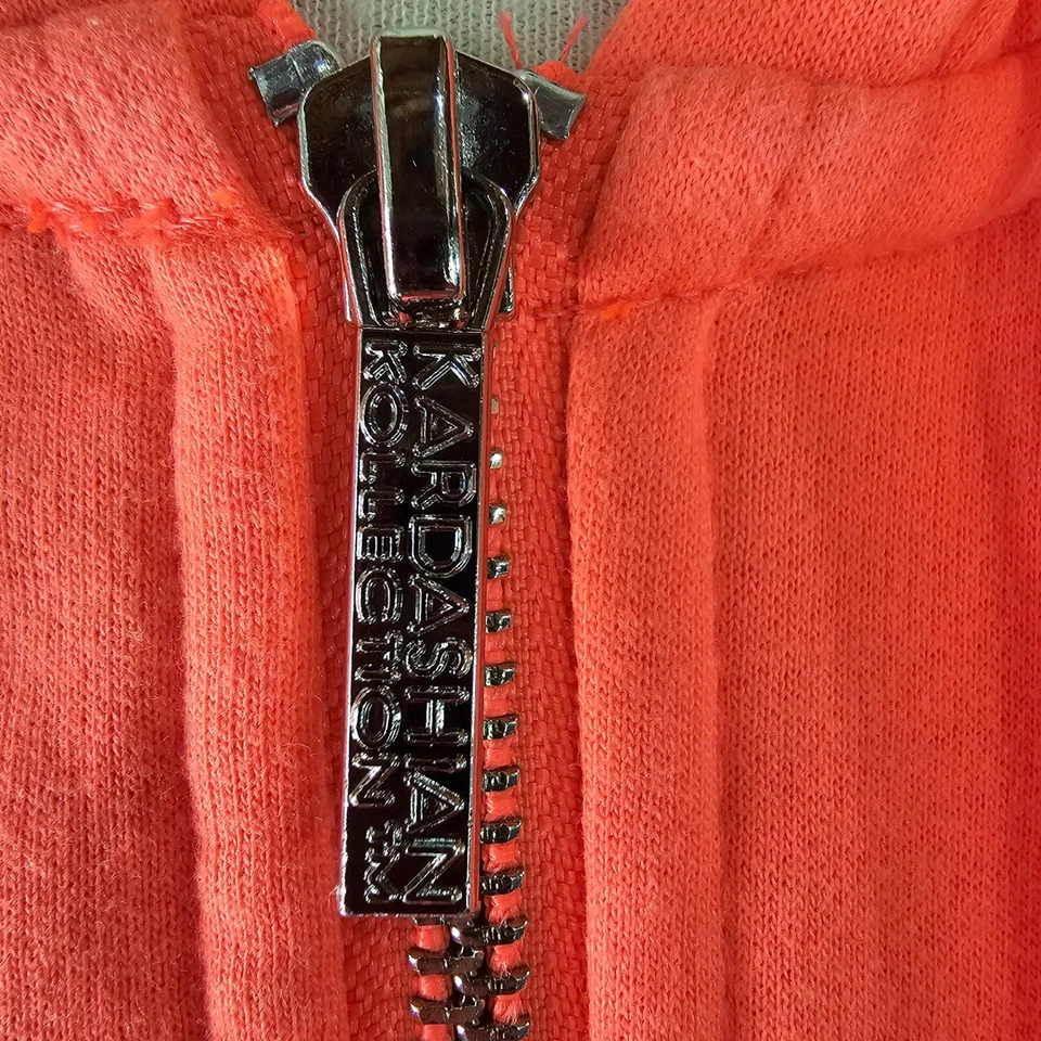 Kardashian Colección Cremallera Completa Sudadera con Capucha Ropa Activa Informal Atletismo Melocotón M Foto 4 de 4