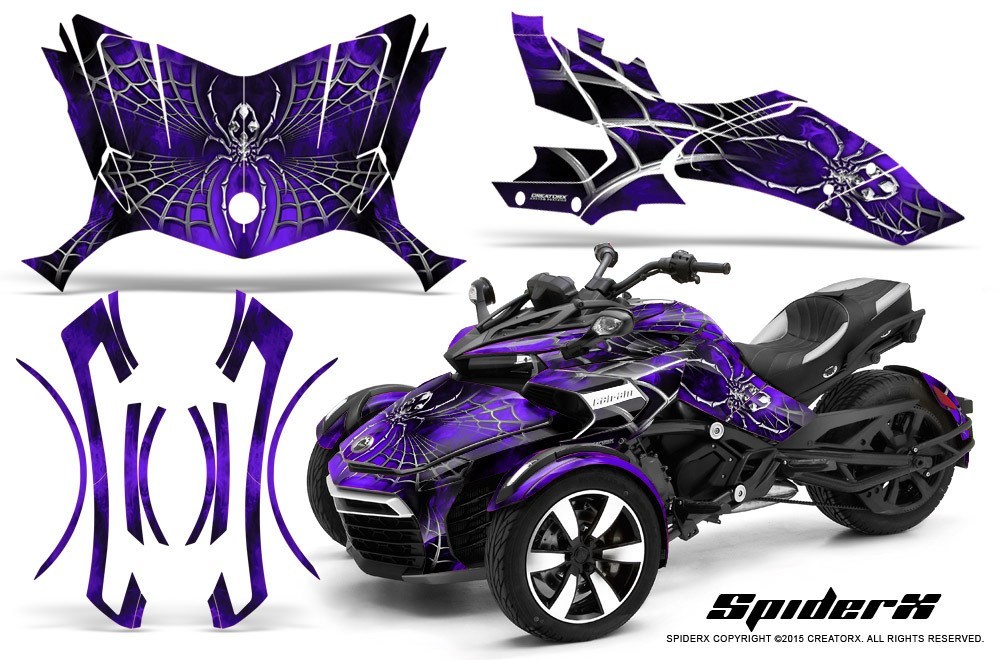 CAN-AM BRP SPYDER F3 F3-S GRAPHICS KIT CREATORX DECALS SPIDERX