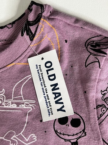 Old Navy Disney The Nightmare Before Christmas Shirt Kids Size 5T Purple NWT - Picture 9 of 14