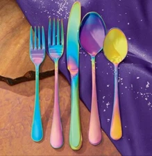 Eat Great Meals With This Iridescent Flatware Set For 4 Enjoy Your Food
