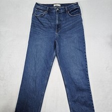 Abercrombie Fitch Jeans Sz 12 31x33 The 90 s Straight Ultra High Rise Denim