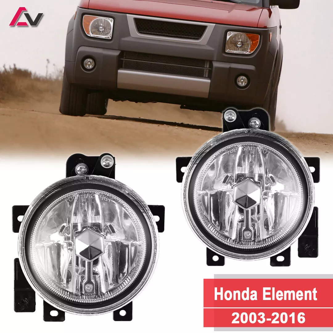 For Honda Element 2003 2006 Clear Lens Pair Bumper Fog Lights Replacement Lamps