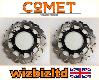 Yamaha XJ6-SP Diversion 2013 [Pair of Comet Front Brake Discs] [Black WF-Series]
