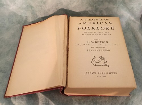 Vintage 1944 Hardcover Schatzkammer der amerikanischen Folklore Buch - B A Botkin - Bild 5 von 11
