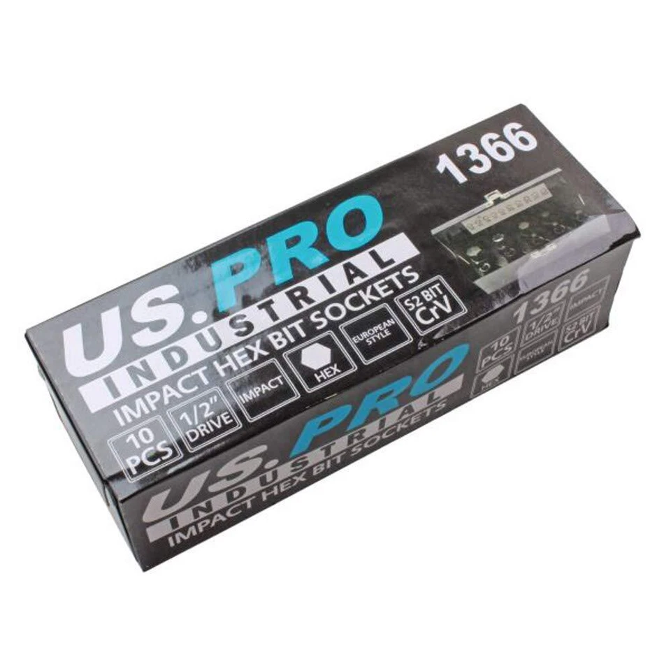 US ProImpact Bit Juego de tuercas 1/51cm Accionamiento 4mm a 19mm Llave Allen B166 Foto 4 de 4