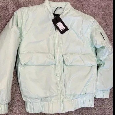 Rains Fuse Bomber Jacket Pastel Green Oversized XS NWT $300 Easily Fits S or M