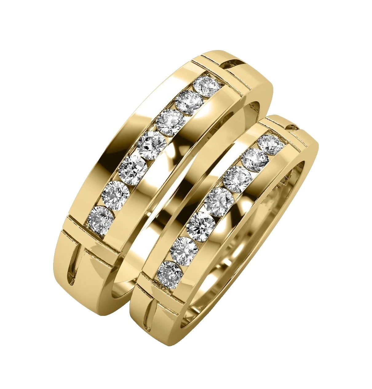 Diamond Yellow Gold Rings for Men 9 Ring