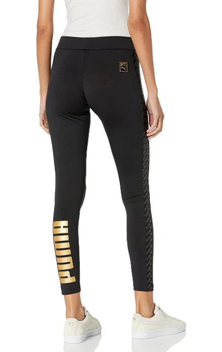 Puma x Barbie Womens Leggings Casual Gym Black Tight 576767 01