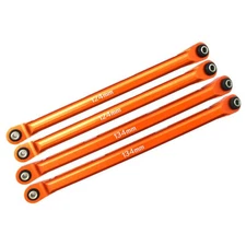 GPM Alum Front Upper & Lower Chassis Links Parts Tree Orange : Axial 1/10 RBX10