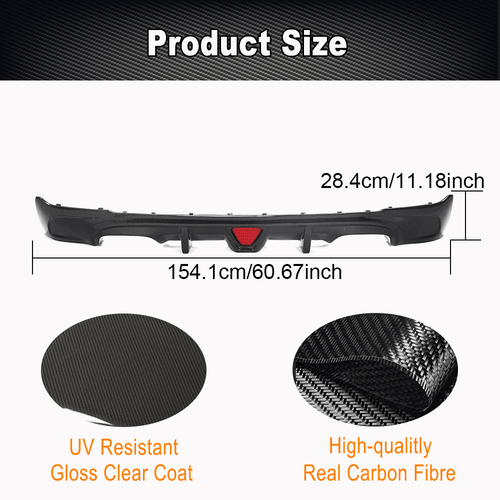 For BMW F22 M-SPORT M235i M240i 14-19 Real Carbon Fiber Rear Bumper Diffuser Lip - Picture 8 of 17