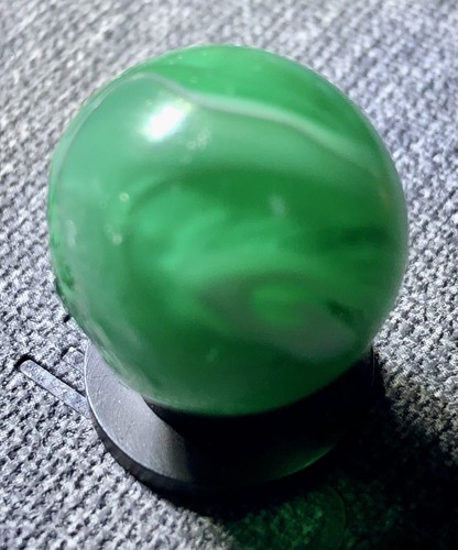 VTG Green Akro Slag Marble See Pics Small Chip .69” Combined Shipping - Picture 5 of 8