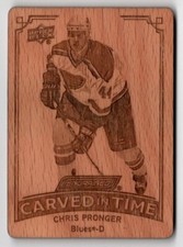 2023-24 Upper Deck Engrained Carved In Time Wood #CT-13 Chris Pronger !!