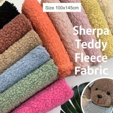 Sherpa Teddy Boucle Upholstery Fabric Material Soft Lambs Wool Fleece Fabric