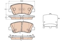 TRW GDB3552 BremsklöTze, BremsbeläGe FüR Hyundai Veloster (Fs)