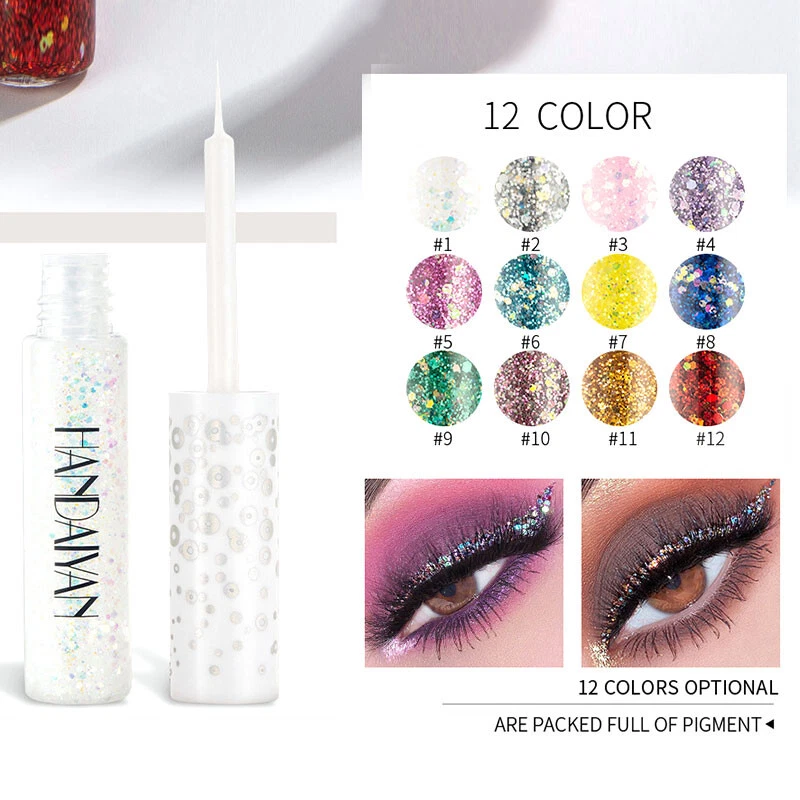 Diamond Glitter Liquid Eyeliner Makeup Shimmer Shine Eye Pencil Makeup Tools  " - Image 3 of 4