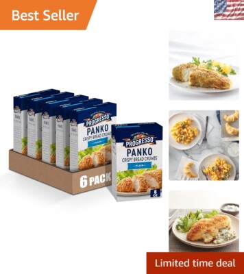 Quality Plain Panko Bread Crumbs   6 Packs of 8 oz for Flavorful Dishes