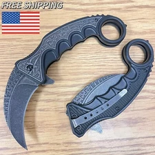 7.25”Karambit Classical Spring Assisted Open Folding Pocket Knife hunting Gift