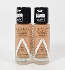 2 Almay Skin Perfecting Comfort Matte Oil-Free Fndation 180 NEUTRAL TOASTY BEIGE