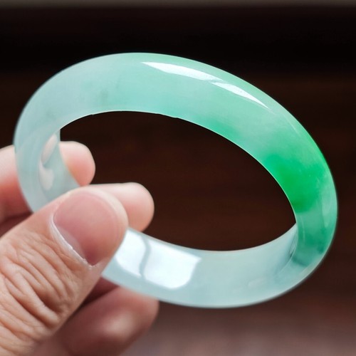 Bracciali Giadeite Giada Verde Ghiacciato Smeraldo Naturale Birmania 59mm Braccialetto Giada 1426 - Foto 8 di 20