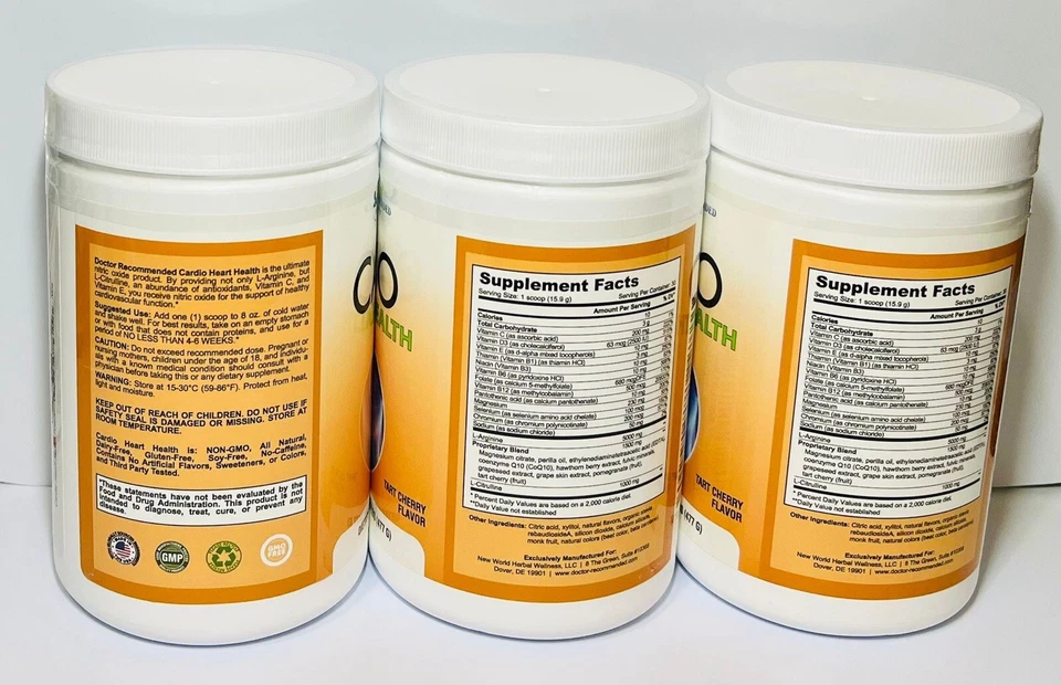 Cardio Heart – L-Arginina 5000mg e L-Citrulina 1000mg, 16,83 Oz ✅3 PACOTES 💊 - Imagem 2 de 2