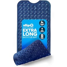 39x16 Extra Long Non Slip Bath Mat, Tub Shower, Navy