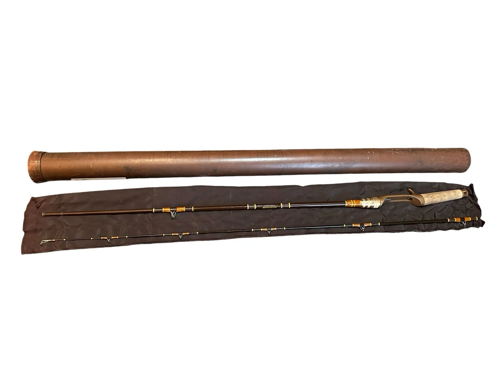 Browning Silaflex 2pc Fishing Rod 312930 W/ Tube & Cloth Sleeve USA Made CLEAN!