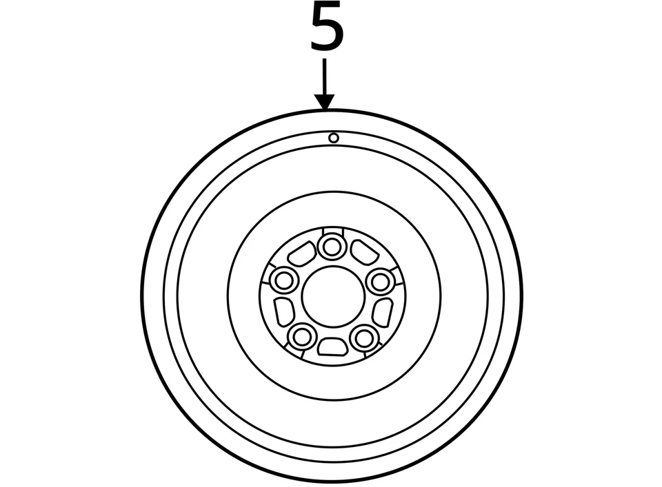 Wheel 15x4 Compact Spare Fits 10-13 MAZDA 3 1991038 - Image 4 of 4