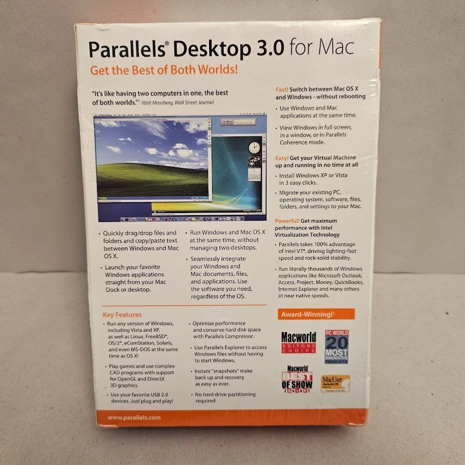 2008 Parallels Desktop 3.0 For Mac Run Windows on Your Mac NEW Factory Sealed - Image 3 of 4