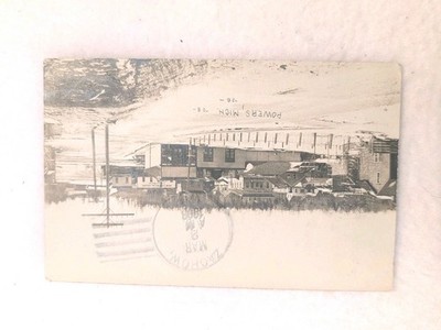 Real Photo Rare Early View of Powers, Michigan (Upper Peninsula). Postcard 1908