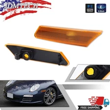 Amber Front Side Marker Corner Lights Set For Porsche 911 997 987 Cayman Boxster