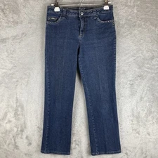 FDJ French Dressing Jeans Womens 4 Kylie Bootcut Embellished Stretch Dark Wash