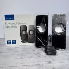 Insignia Powered Stereo Speakers 2.0 Channel Headphone Jack NS-PCS219