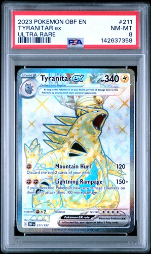 Tyranitar ex graded PSA 8 for sale on eBay