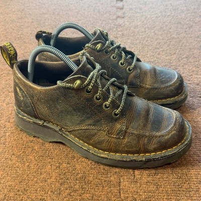 Dr. Martens Palmer Brown Leather Moc Toe Shoes Mens 8 Womens 9 AW004 Low Boots