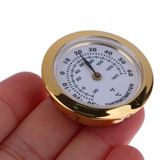 Direct Pin Embedded 37mm Pointer Mini Thermometer Hygrometer For Cigar Box